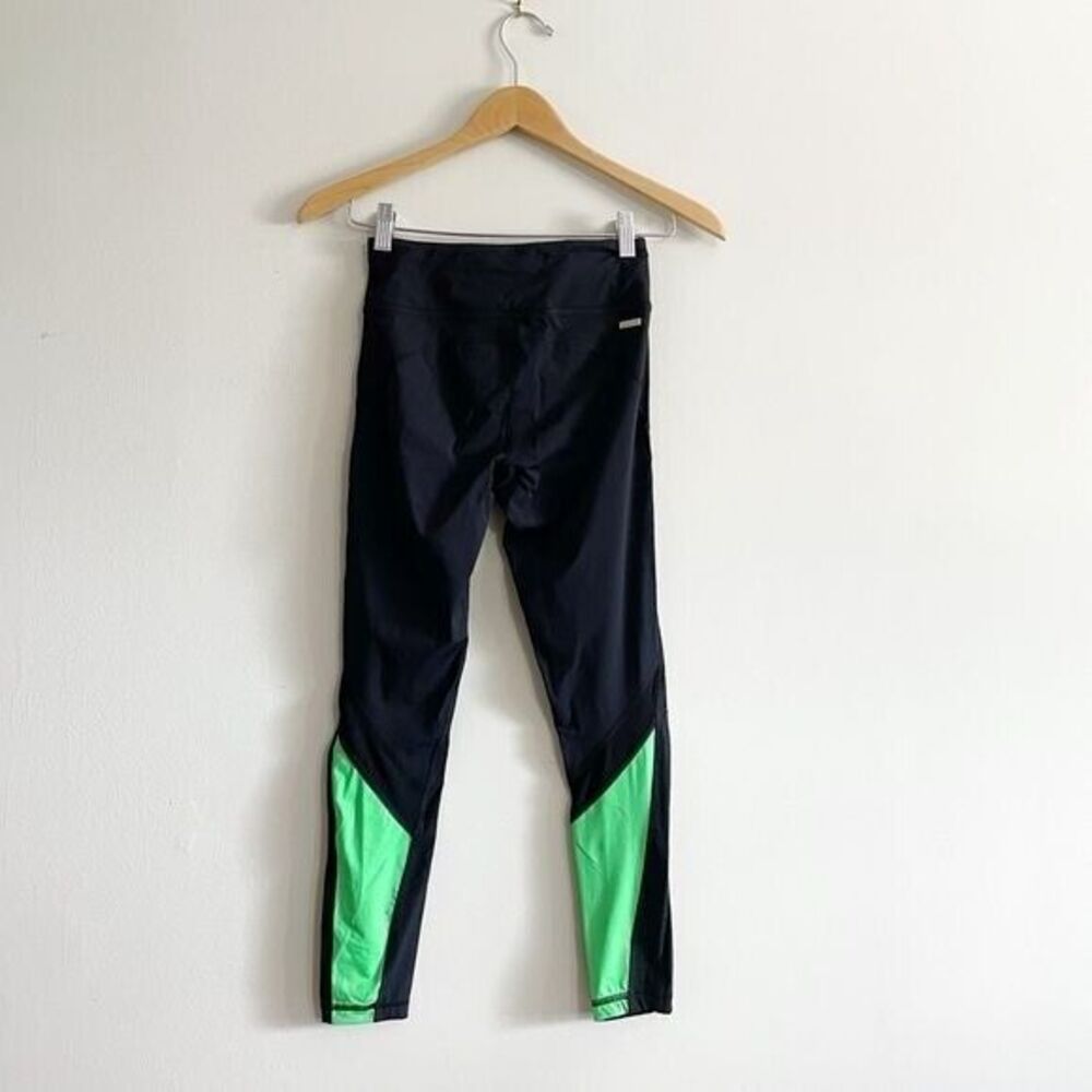 Alala Black Neon Green Leggings XS Women’s Activewear Running Yoga Pants